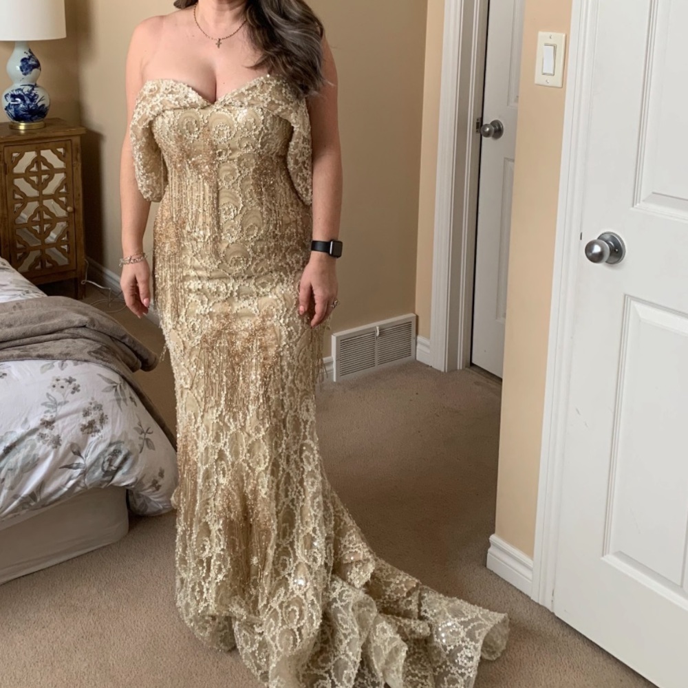 Elegant Lace Evening Gown